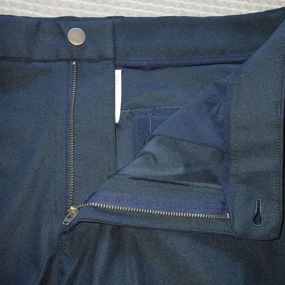 CRZ YOGA Womens L 34W  Minimalist Casual Career Zip Navy Blue Athletic Shorts